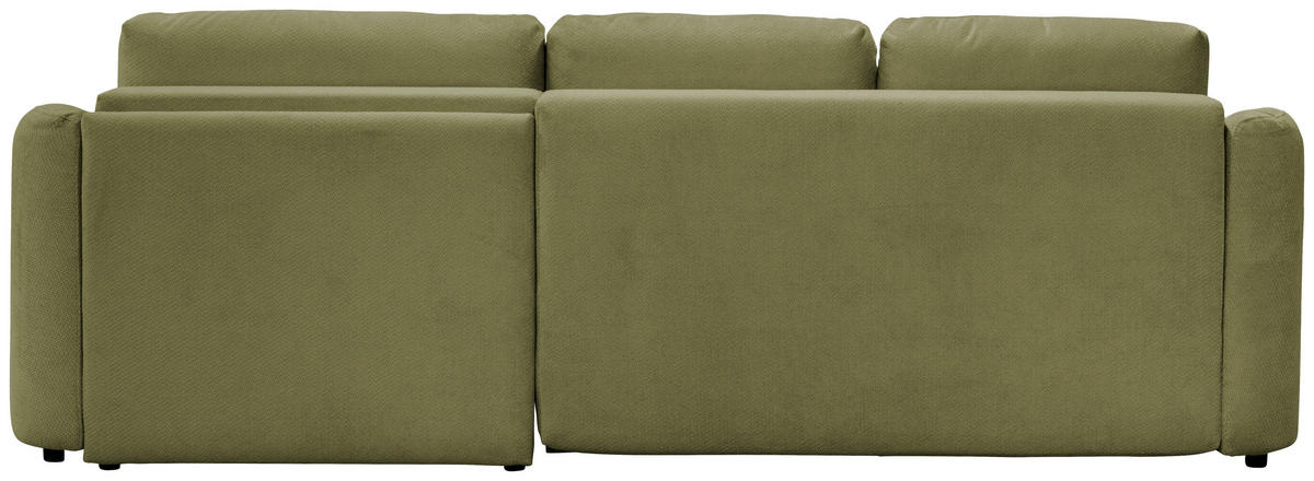 ECKSOFA PORTO Olivgrün  - Schwarz/Olivgrün, Design, Textil (270/154cm) - MID.YOU