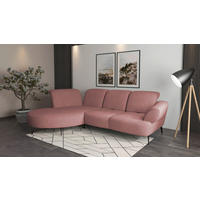 ECKSOFA DANCE E Altrosa Mikrofaser  - Schwarz/Altrosa, MODERN, Textil/Metall (208/313cm) - Sit & More