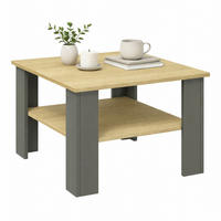 KONFERENČNÍ STOLEK, antracitová, medový dub, kompozitní dřevo, 55/55/44 cm - antracitová/medový dub, Design, kompozitní dřevo (55/55/44cm) - Livetastic