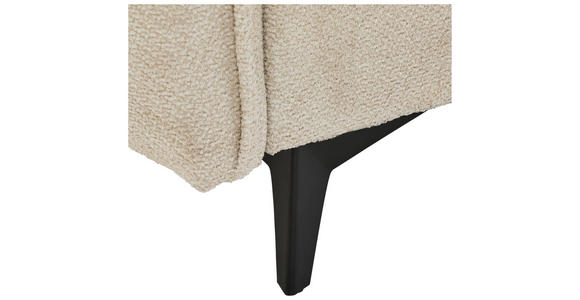 BIGSOFA  in Webstoff Naturfarben  - Schwarz/Naturfarben, KONVENTIONELL, Textil/Metall (282/94/127cm) - Ambia Home