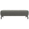 HOCKER Webstoff Grau  - Schwarz/Grau, Design, Textil/Metall (153/45/62cm) - MID.YOU