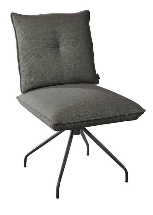STUHL - Schwarz/Braun, Design, Textil/Metall (50/90/70cm) - Dieter Knoll