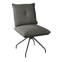 STUHL - Schwarz/Braun, Design, Textil/Metall (50/90/70cm) - Dieter Knoll