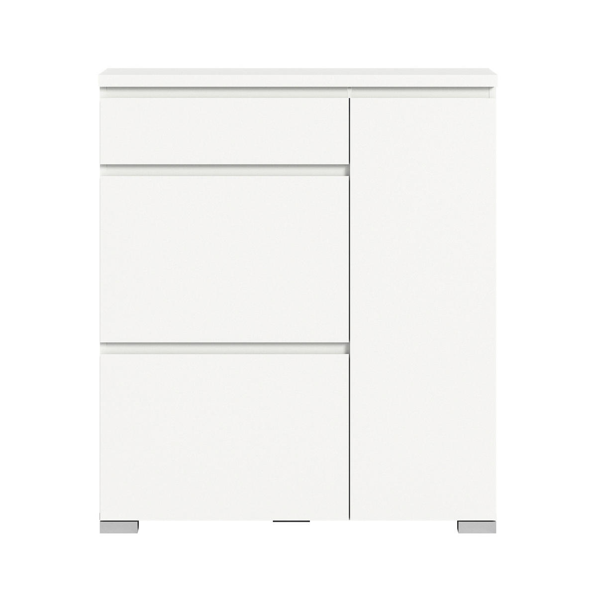 OMARA ZA ČEVLJE bela - srebrne barve/bela, Moderno, leseni material (95/109/27cm)