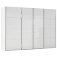 SCHWEBETÜRENSCHRANK 271/223/68 cm 4-türig Weiß  - Chromfarben/Weiß, Design, Glas/Holzwerkstoff (271/223/68cm) - Novel