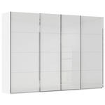 SCHWEBETÜRENSCHRANK 271/223/68 cm 4-türig Weiß  - Chromfarben/Weiß, Design, Glas/Holzwerkstoff (271/223/68cm) - Novel