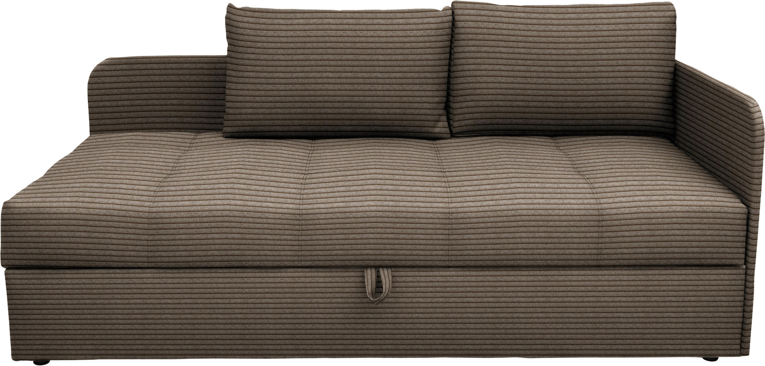 LIEGE  in Cord Graubraun  - Graubraun/Schwarz, Basics, Kunststoff/Textil (205/90/95cm) - Xora