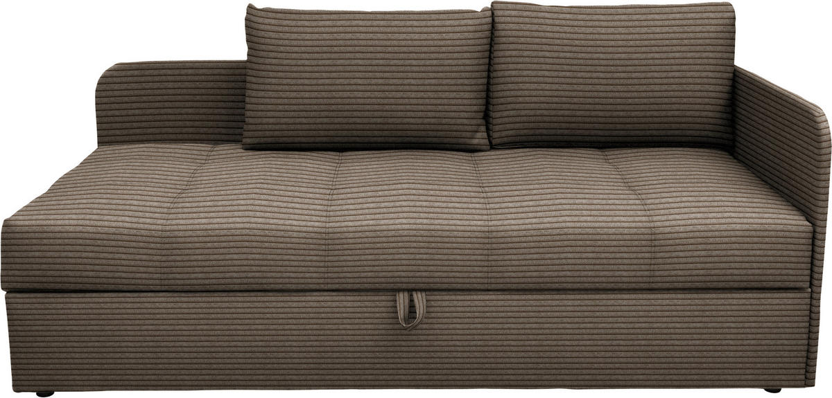 LIEGE  in Cord Graubraun  - Graubraun/Schwarz, Basics, Kunststoff/Textil (205/90/95cm) - Xora