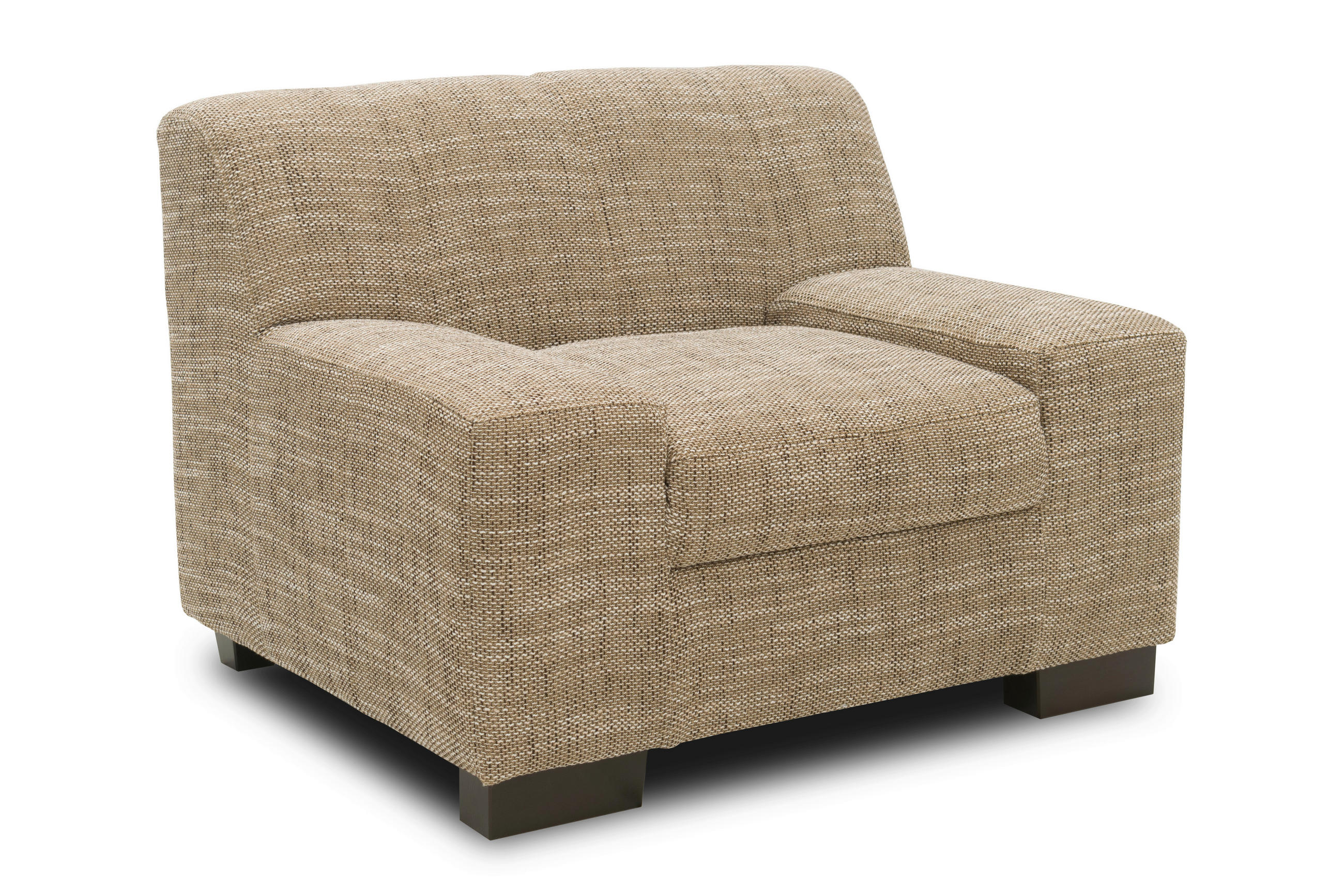 SESSEL in Webstoff Braun, Beige  - Wengefarben/Beige, Design, Holz/Textil (103/69/87cm) - MID.YOU