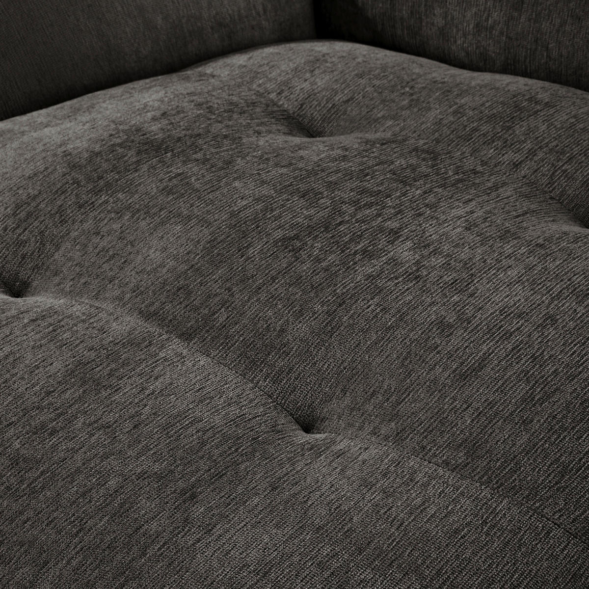XXL-SESSEL in Chenille Anthrazit  - Anthrazit/Schwarz, Modern, Kunststoff/Textil (182/87/184cm) - Trendmanufaktur