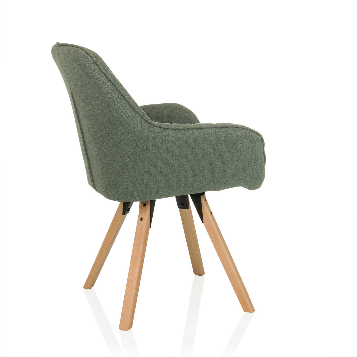 ARMLEHNSTUHL     Mintgrau  - Mintgrau/Buchefarben, MODERN, Holz/Textil (56/84/62cm) - MID.YOU