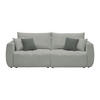 SCHLAFSOFA Chenille, Jacquard Hellgrau  - Hellgrau/Schwarz, Kunststoff/Textil (245/74-90/104cm) - MID.YOU
