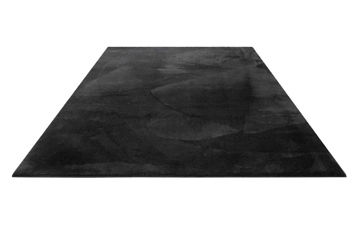 WEBTEPPICH  Wohnzimmer 133/200 cm Lago Schwarz rechteckig  - Schwarz, Basics, Textil (133/200cm)