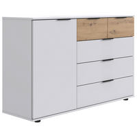 SIDEBOARD  in 130/83/41 cm  - Eichefarben/Schwarz, Design, Holzwerkstoff/Kunststoff (130/83/41cm) - MID.YOU