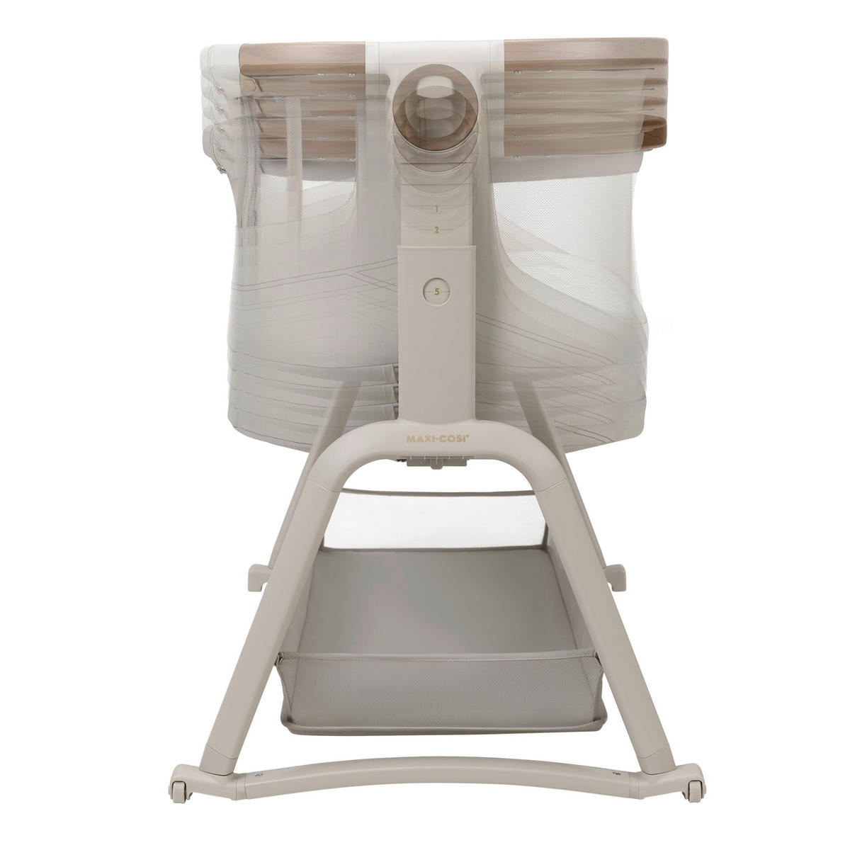 BEISTELLBETT Iora Plus  - Creme, Basics, Naturmaterialien/Kunststoff (61,3/68,3-77,4/91cm) - Maxi-Cosi