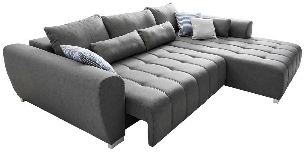 HÖRNSOFFA i vävt tyg gul  - silver/gul, Modern, textil/plast (304/218cm) - Livetastic
