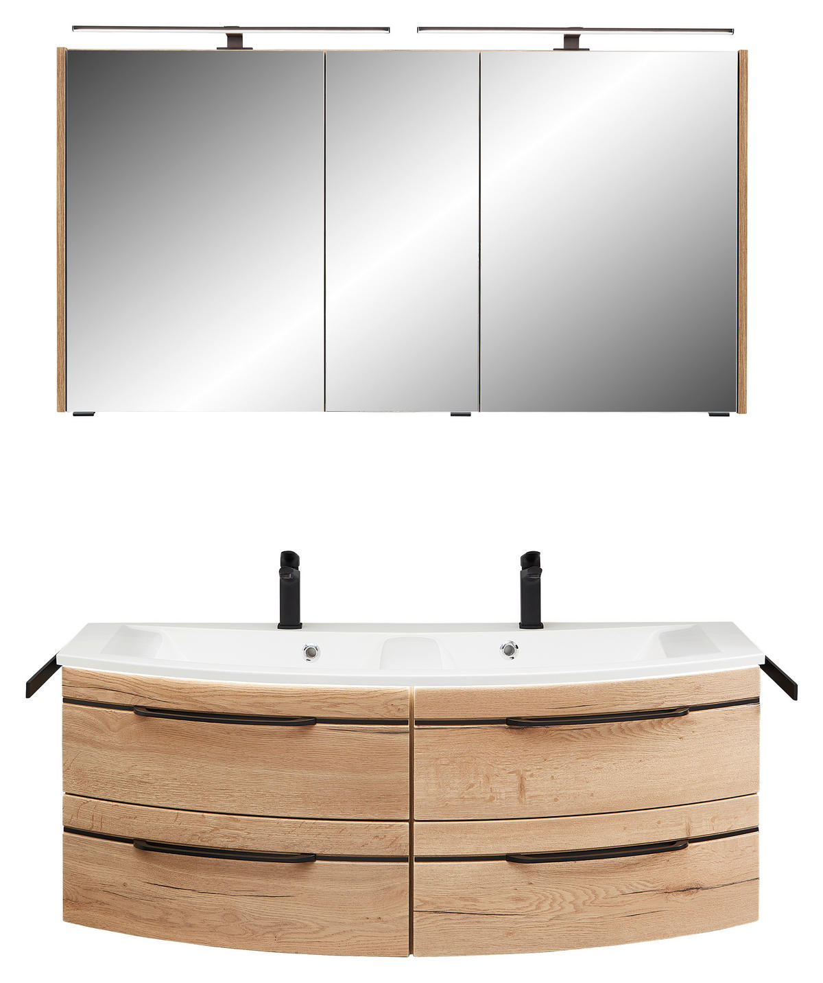 KOPALNICA  barve hrasta  - barve hrasta/bela, Moderno, kamen/leseni material (130cm) - Sadena