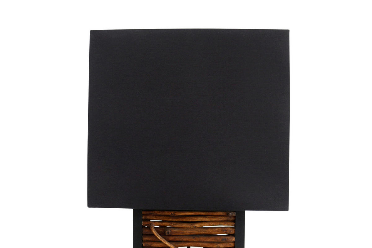 STEHLEUCHTE  35/163/20 cm   - Goldfarben/Schwarz, Design, Holz/Textil (35/163/20cm) - P & B