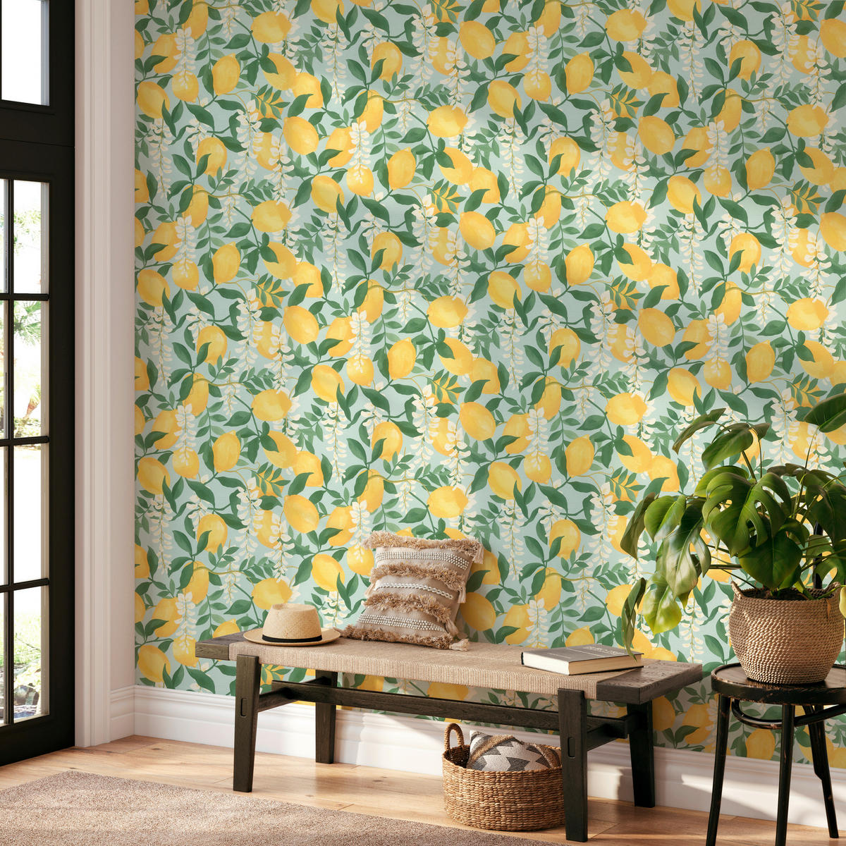 TAPETE - Blau, Natur, Textil (600/53cm) - Tesa