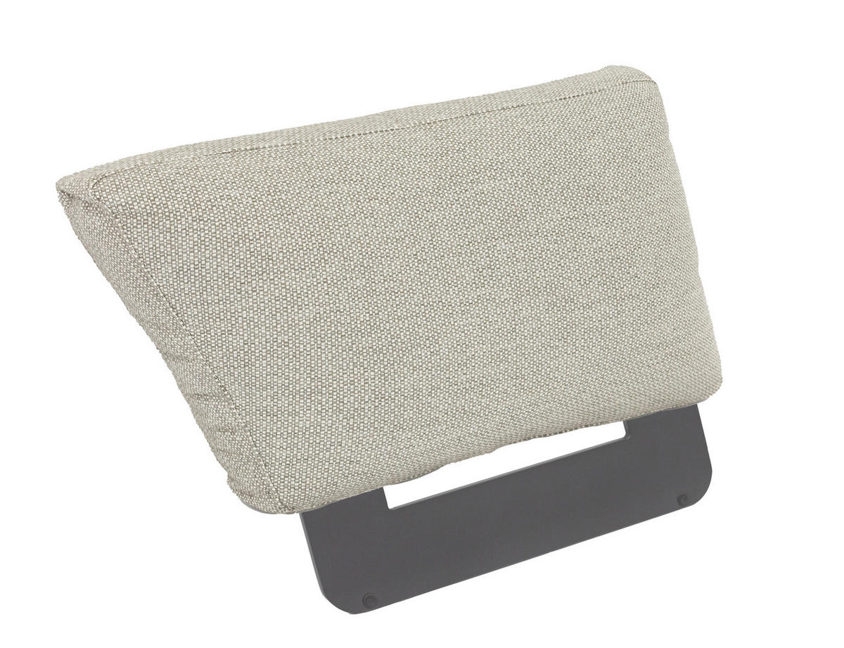 RÜCKENLEHNE  Aluminium  - Hellgrau/Graphitfarben, Design, Textil/Metall (47,5/33cm) - Zebra 