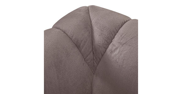 BIGSOFA Plüsch Schlammfarben  - Schlammfarben/Schwarz, KONVENTIONELL, Kunststoff/Textil (220/67/106cm) - Carryhome