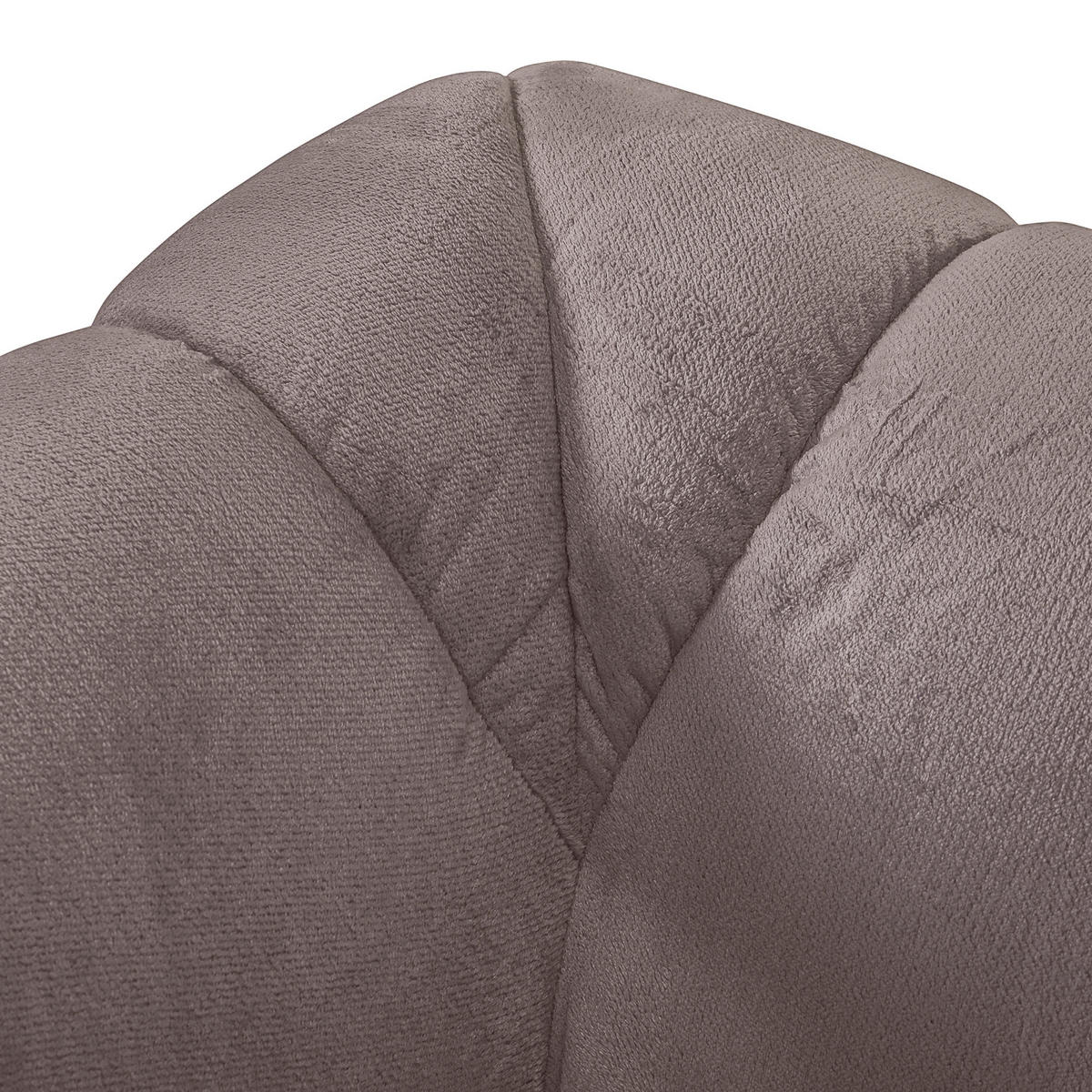 BIGSOFA in Plüsch Schlammfarben  - Schlammfarben/Schwarz, Konventionell, Kunststoff/Textil (220/67/106cm) - MID.YOU