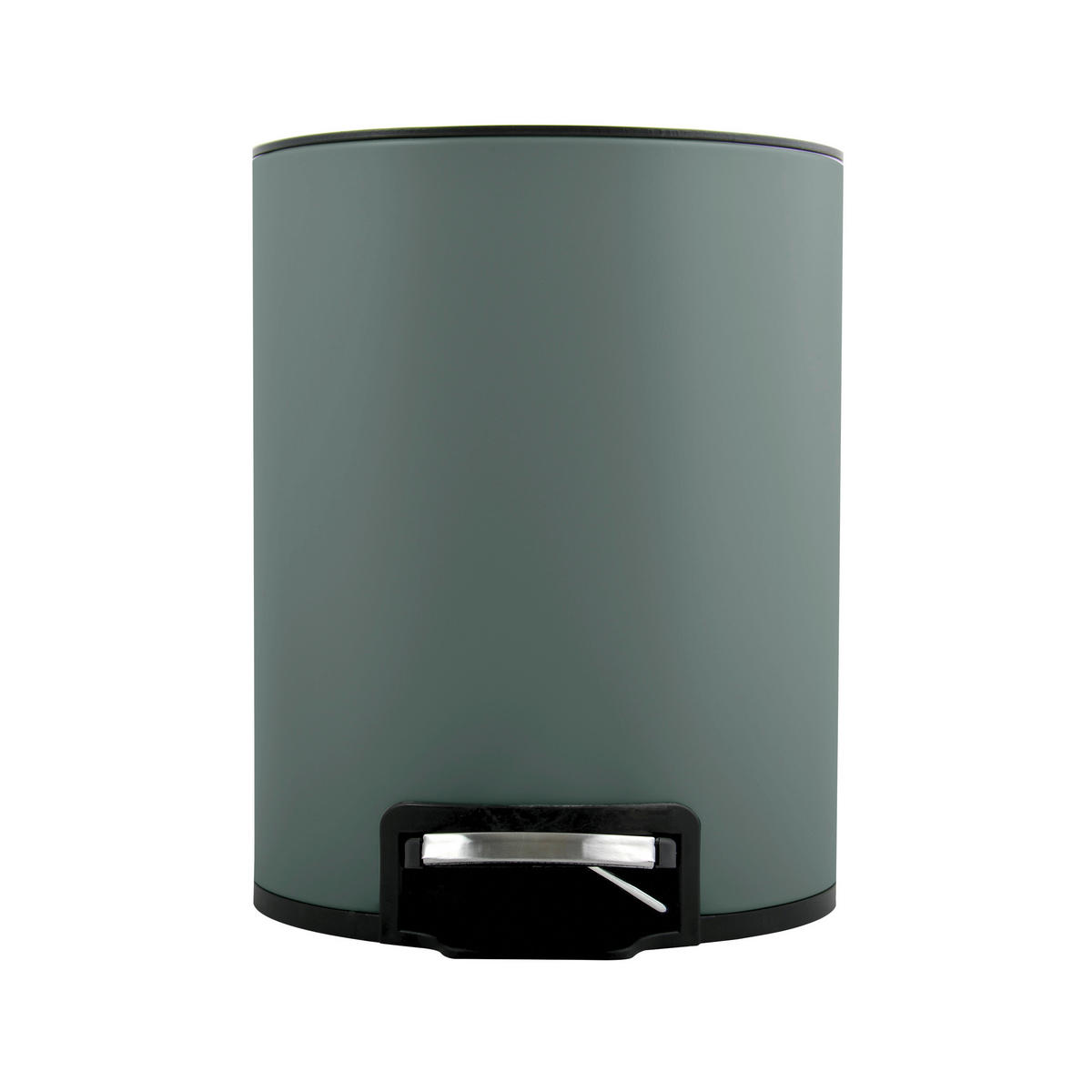 TRETEIMER 3 l  Metall  - Schwarz/Grün, Basics, Kunststoff/Metall (16,8/21,8/23cm) - Spirella