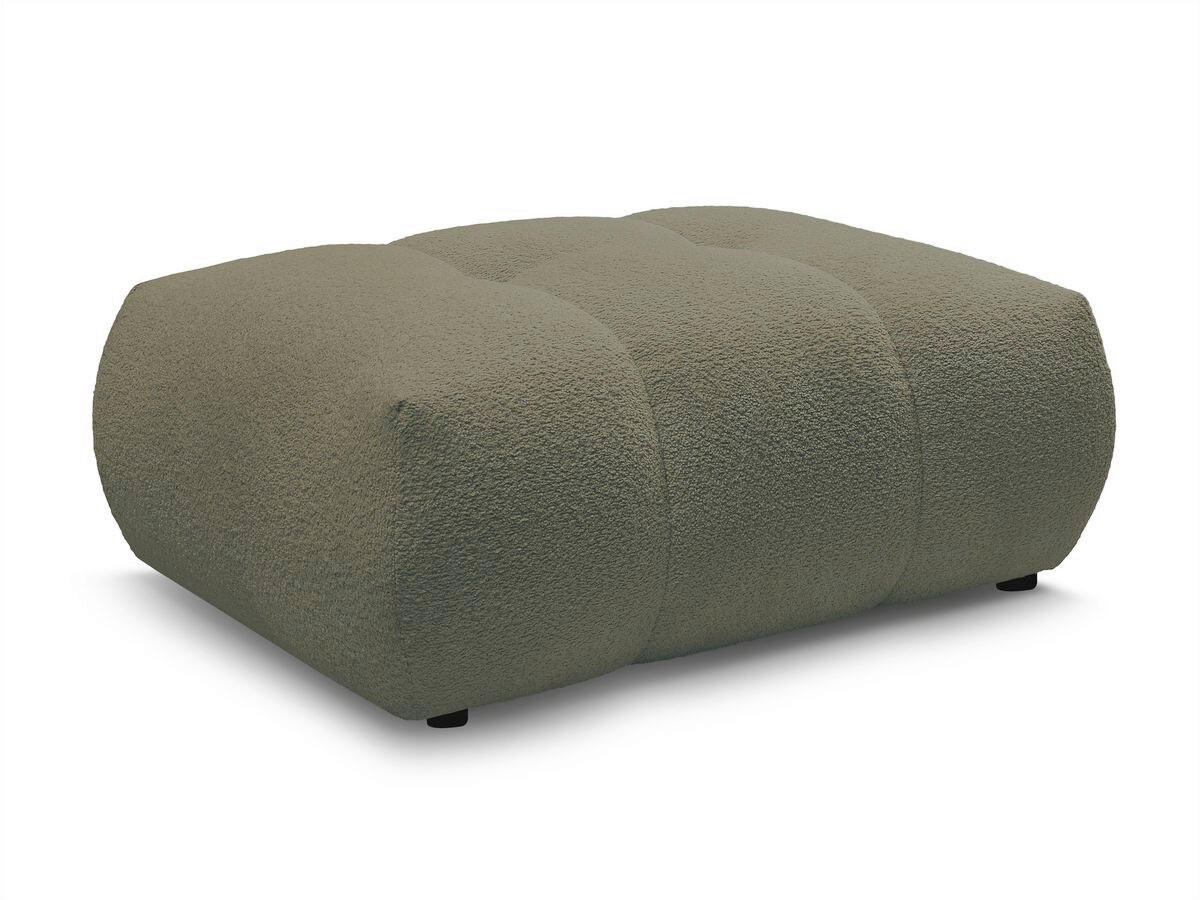 HOCKER FUJI  Bouclé Grün  - Schwarz/Grün, MODERN, Kunststoff/Textil (112/44/80cm)