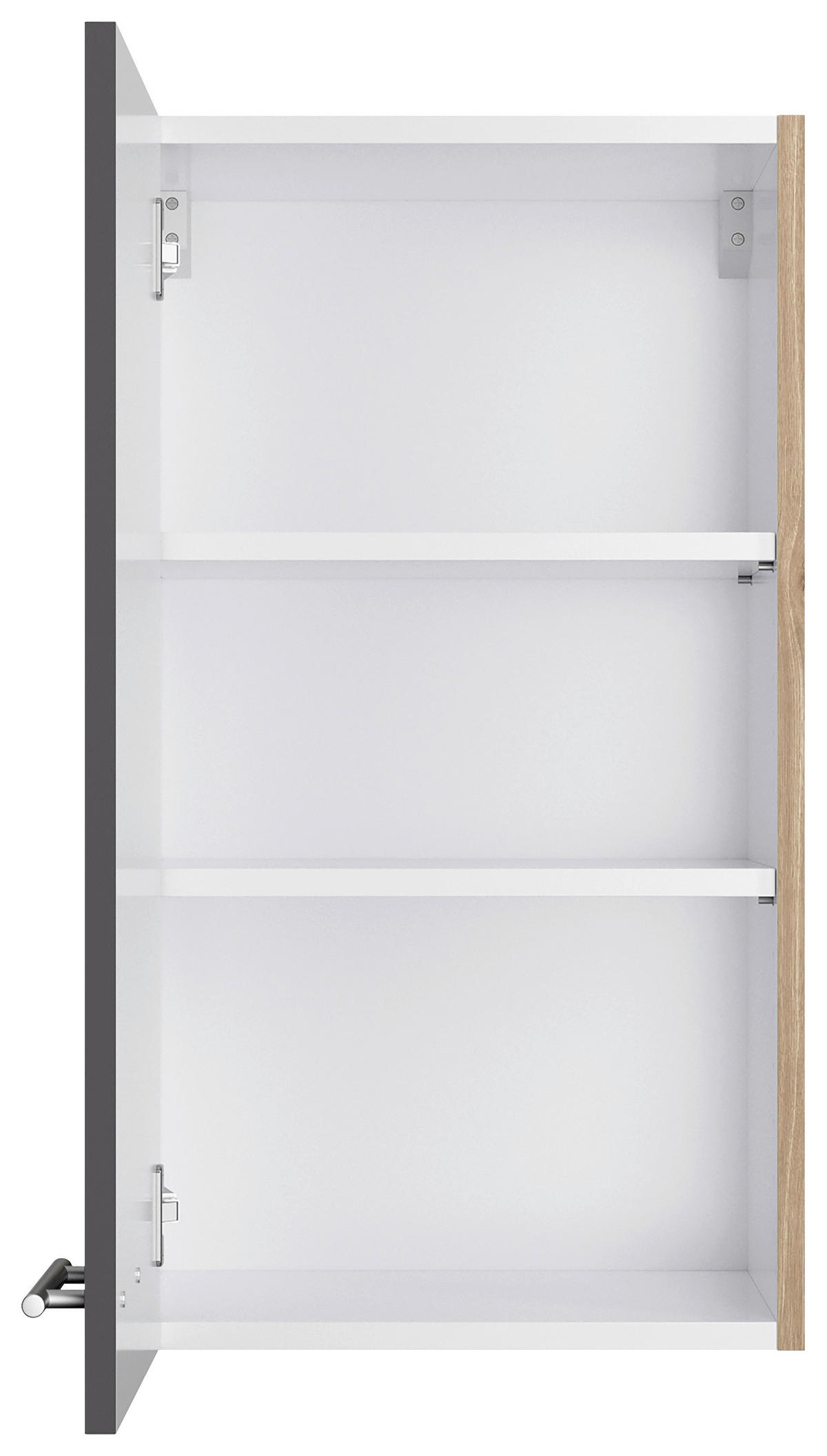 KÜCHENLEERBLOCK 270 cm   in Anthrazit, Eichefarben  - Edelstahlfarben/Eichefarben, Basics, Holzwerkstoff/Metall (270cm) - Optifit