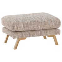 HOCKER Webstoff Beige  - Eichefarben/Beige, KONVENTIONELL, Holz/Textil (80/49/75cm) - SetOne by Musterring