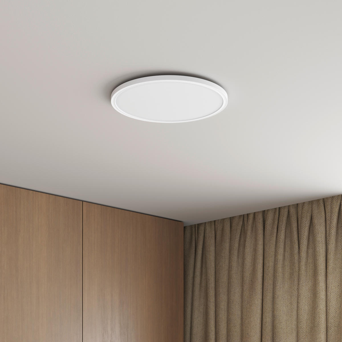 LED-DECKENLEUCHTE Giga 42/2,9 cm   - Weiß, Basics, Kunststoff (42/2,9cm) - Novel