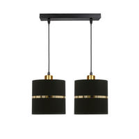 PENDELLEUCHTE Assam 48/15/90 cm   - Goldfarben/Schwarz, KONVENTIONELL, Kunststoff/Metall (48/15/90cm)