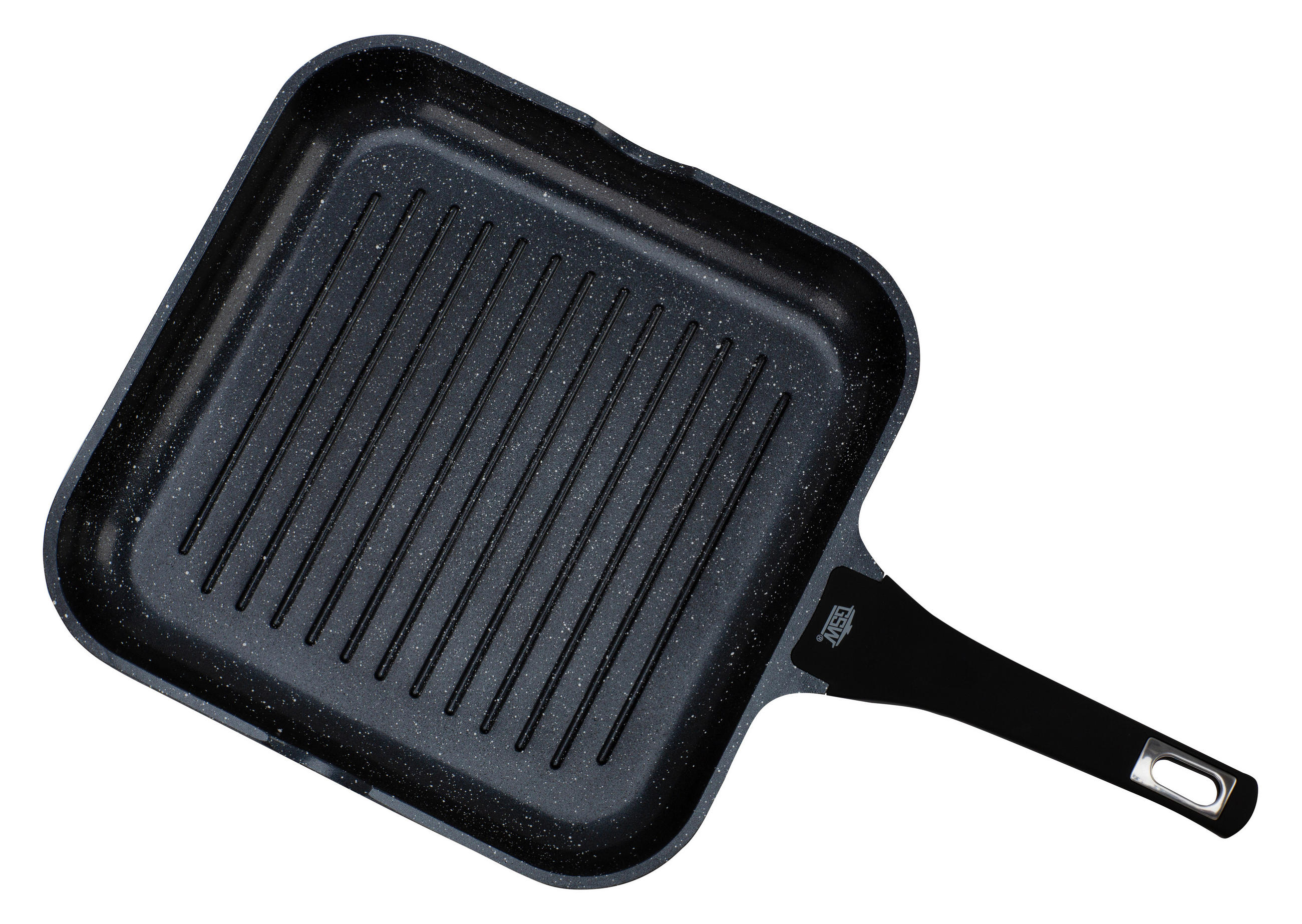 GRILLPFANNE Titanium Granit Advanced Vitaflon® Quarzit Beschichtung  - Schwarz, Basics, Metall (28/28/4,5cm) - GSW