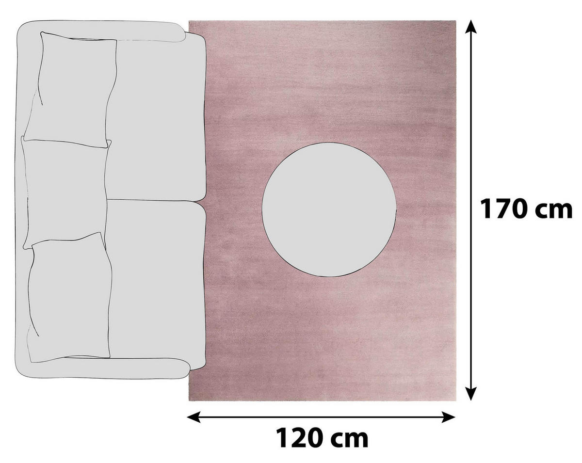 HOCHFLORTEPPICH 120/170 cm ESP-4223-25 Rosa  - Rosa, Trend, Textil (120/170cm) - Esprit