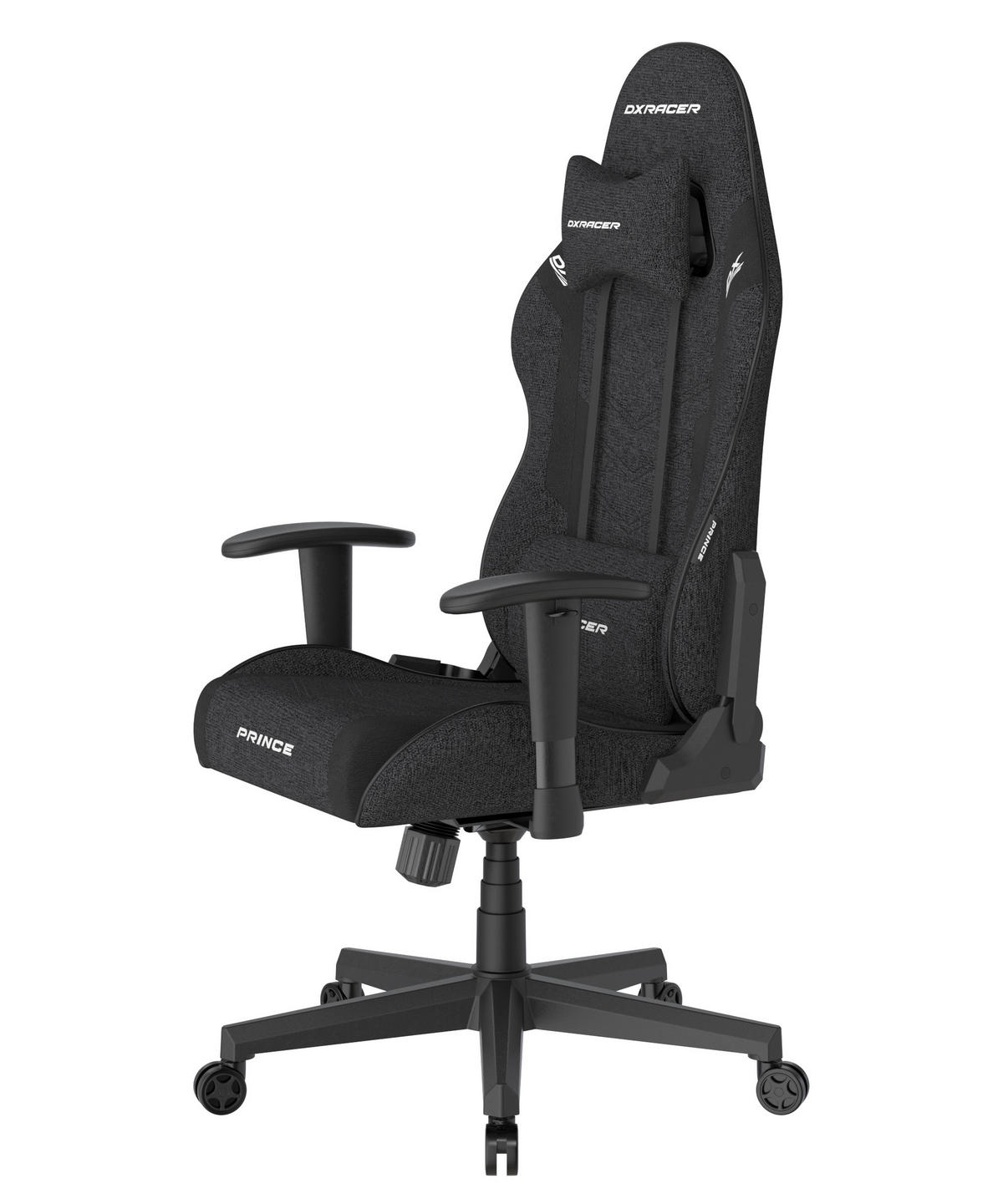 GAMINGSTUHL Schwarz Textil   - Schwarz/Weiß, KONVENTIONELL, Kunststoff/Textil (70/132/70cm) - Dxracer