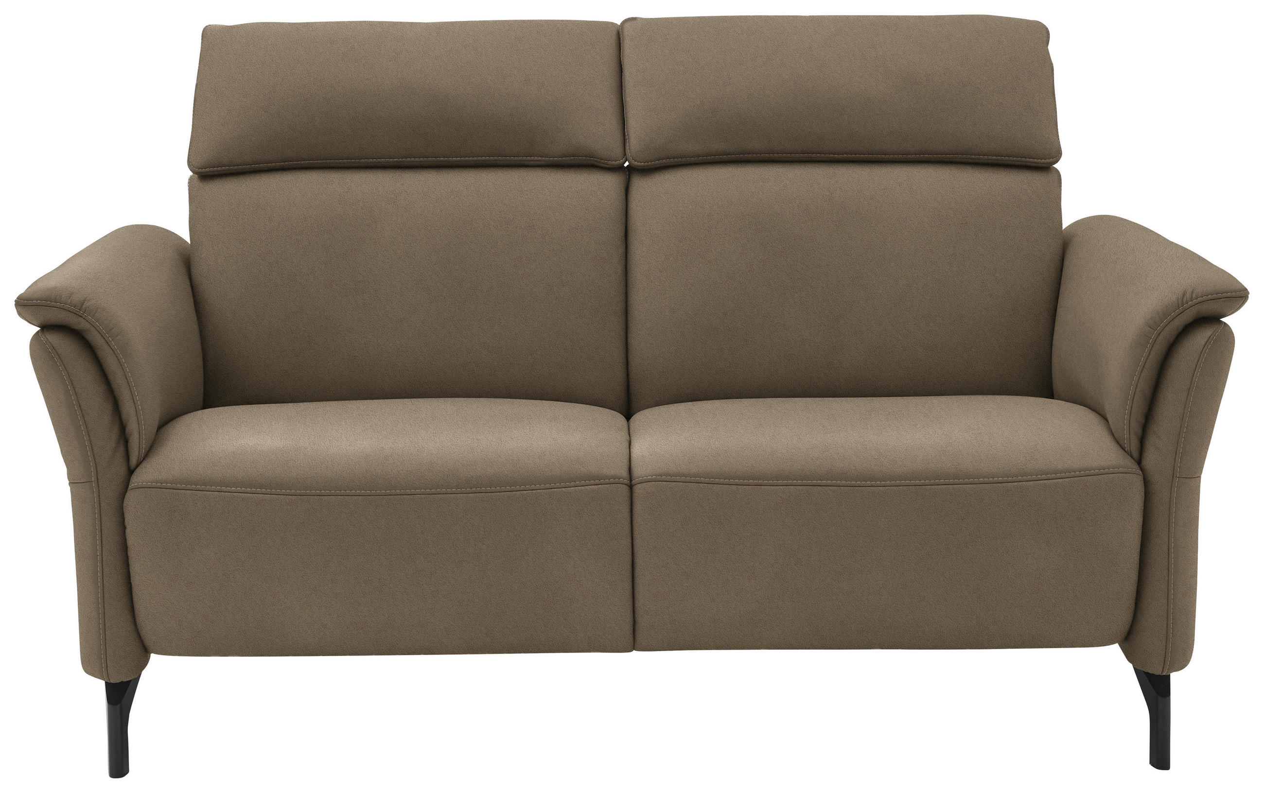 2-SITZER-SOFA in Echtleder Hellbraun  - Hellbraun/Schwarz, Konventionell, Leder/Metall (178/103/92cm) - Dieter Knoll