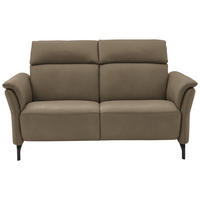 2-SITZER-SOFA in Echtleder Hellbraun  - Hellbraun/Schwarz, Konventionell, Leder/Metall (178/103/92cm) - Dieter Knoll