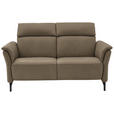 2-SITZER-SOFA in Leder Hellbraun  - Hellbraun/Schwarz, KONVENTIONELL, Leder/Metall (178/103/95cm) - Dieter Knoll