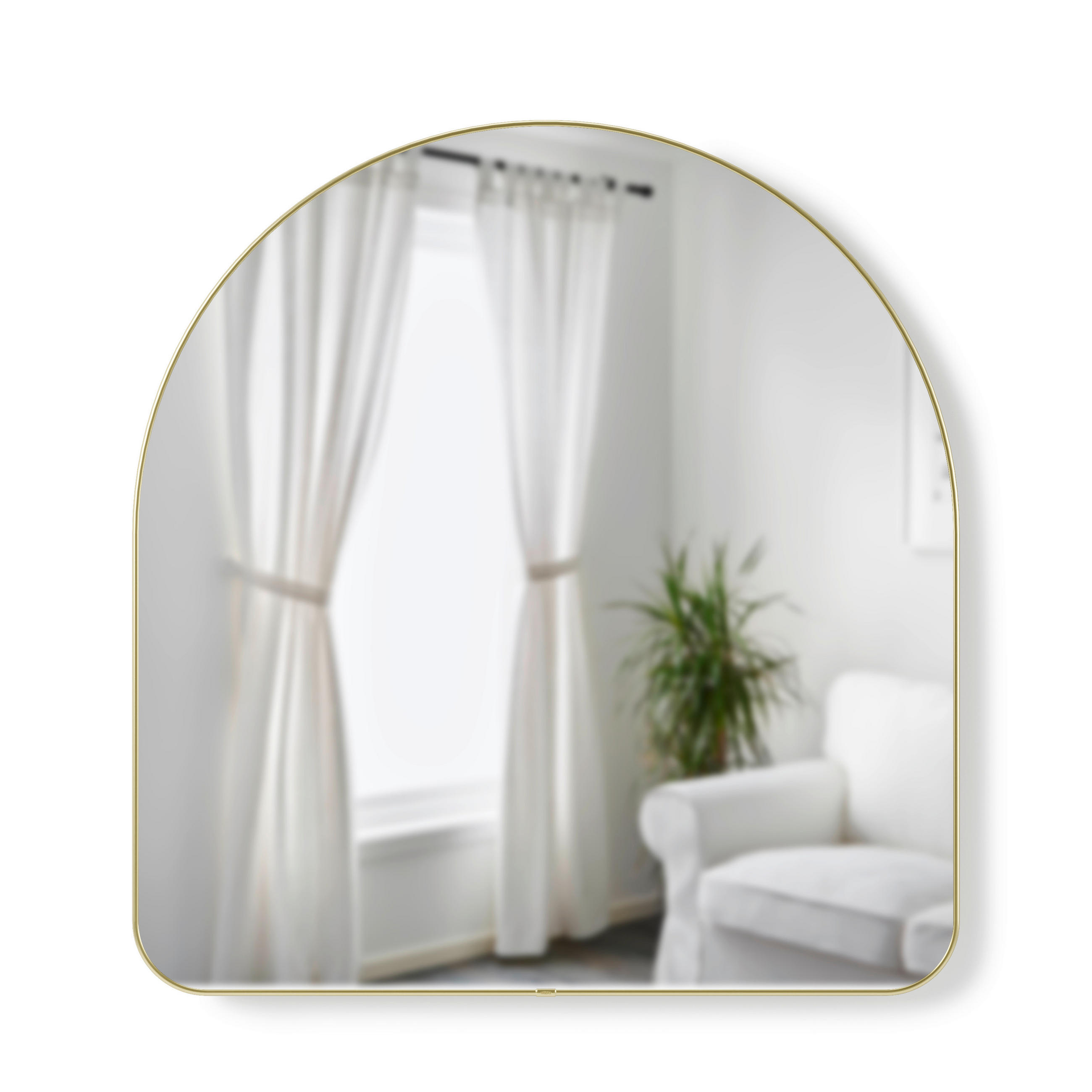 WANDSPIEGEL 87/92/3 cm in - Goldfarben, Basics, Glas/Metall (87/92/3cm) - Umbra