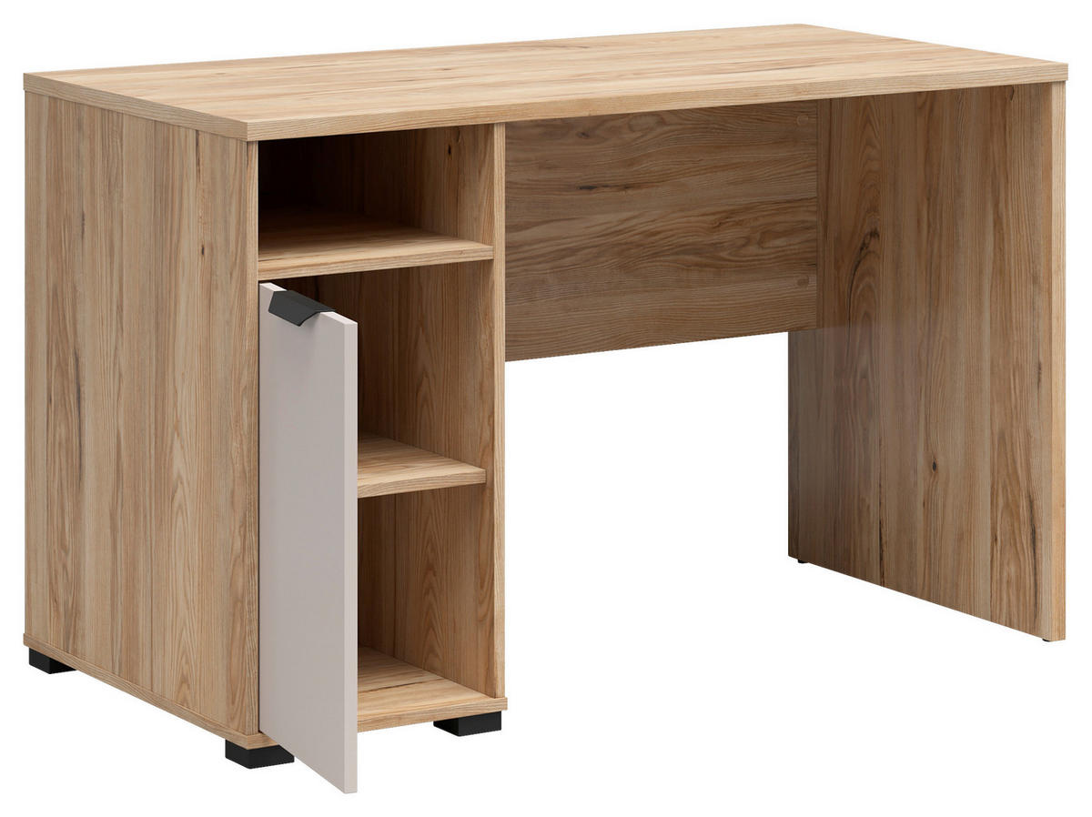 JUGENDSCHREIBTISCH 120/60/74,9 cm Eichefarben, Kaschmir  - Kaschmir/Eichefarben, Basics, Holzwerkstoff/Kunststoff (120/60/74,9cm) - Milino