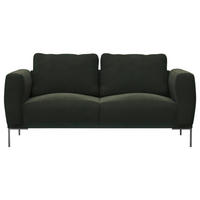 2,5-SITZER Webstoff, Flachgewebe Waldgrün  - Waldgrün/Schwarz, Design, Textil/Metall (180/80,5/87cm) - Livetastic