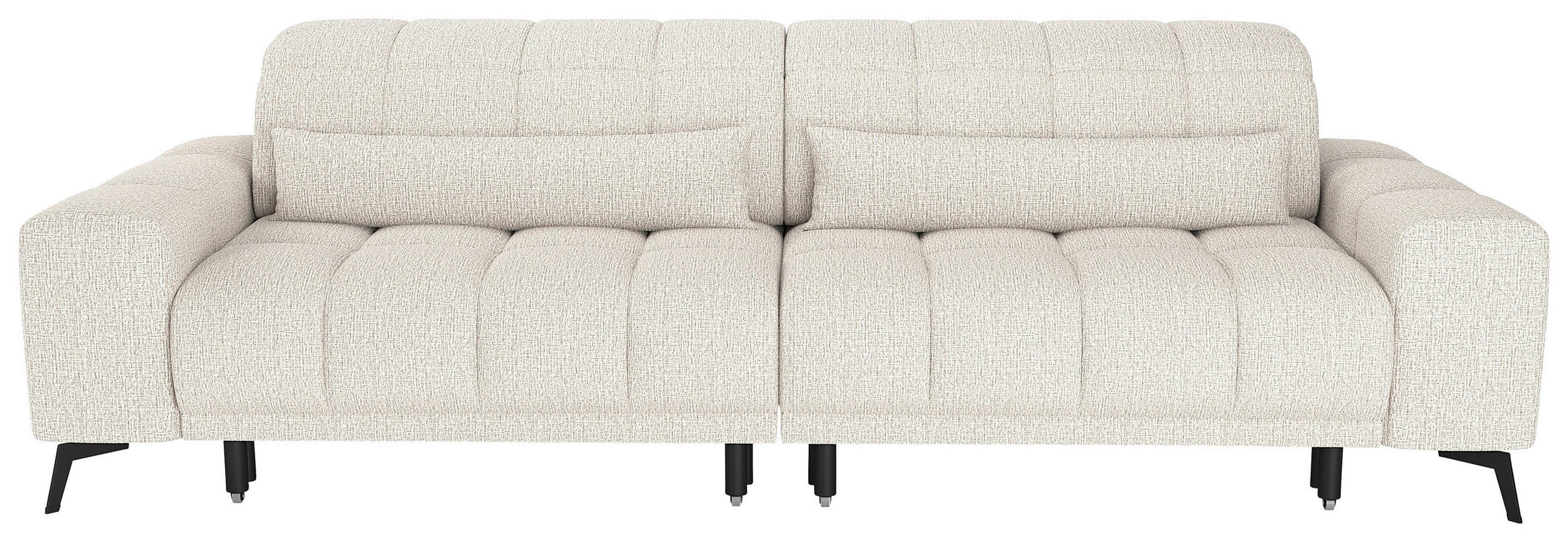BIGSOFA Chenille Beige  - Beige/Schwarz, MODERN, Textil/Metall (300/112/121cm) - Xora