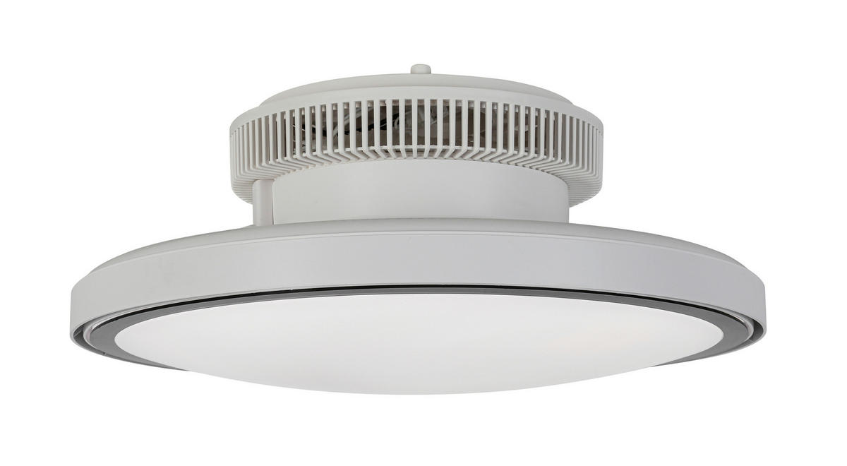 DECKENVENTILATOR - Schwarz/Weiß, Trend, Kunststoff/Metall (46/19,5cm) - Mican