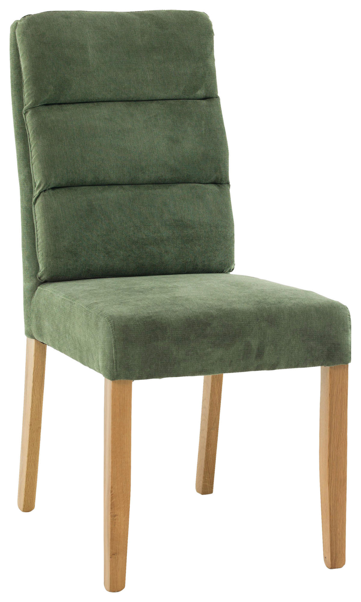 STUHL in Holz, Textil Eichefarben, Dunkelgrün  - Dunkelgrün/Eichefarben, KONVENTIONELL, Holz/Textil (47/95/64cm) - Cantus