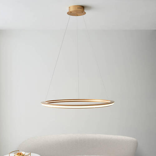 LED-HÄNGELEUCHTE 75.5/155 cm  - Chromfarben/Goldfarben, Design, Metall (75.5/155cm) - ENDON