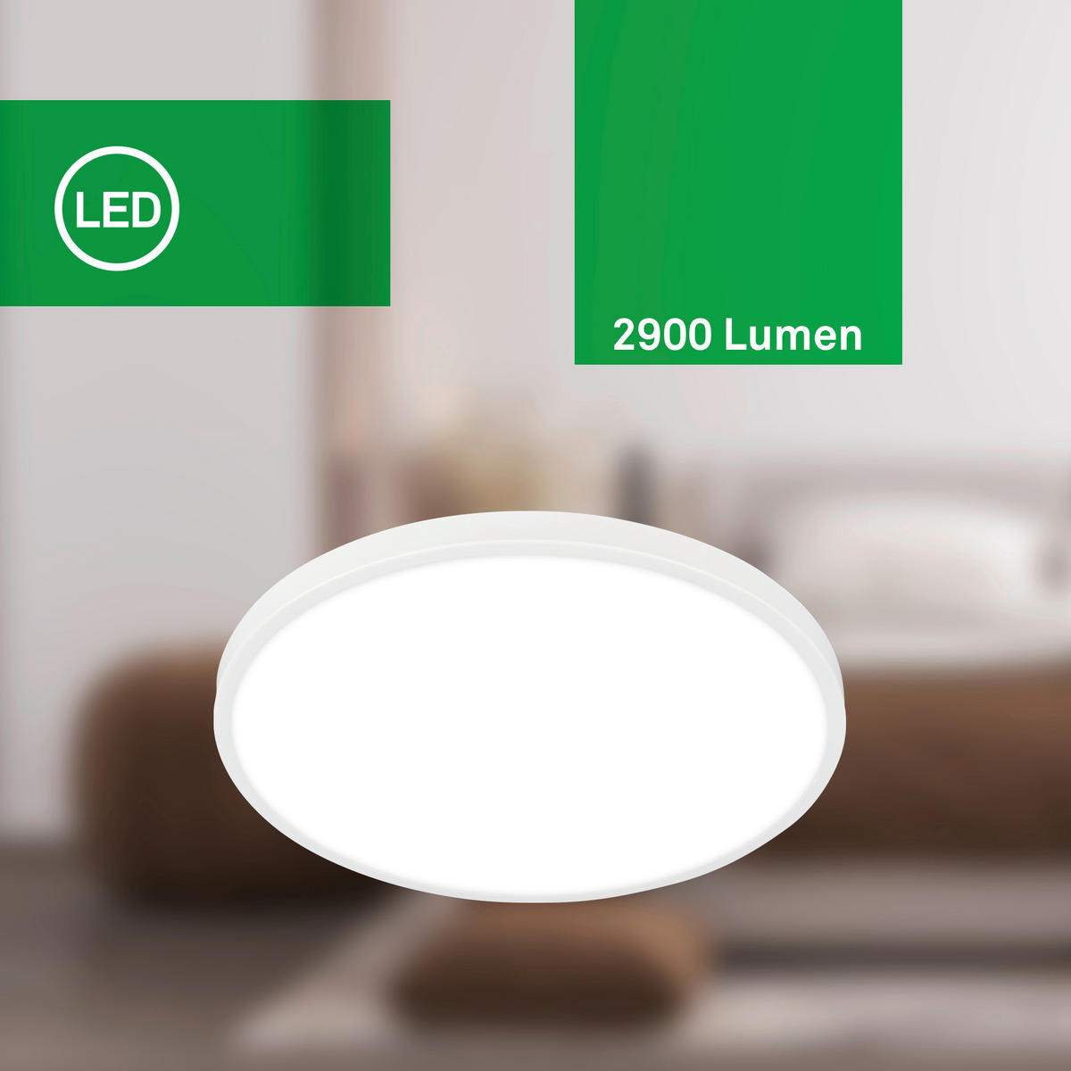 LED-DECKENLEUCHTE Kaida 33/6 cm   - Weiß, Basics, Kunststoff/Metall (33/6cm)
