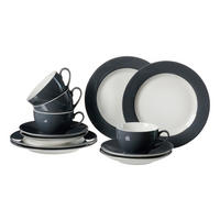 KAFFEESET 12-teilig  - Anthrazit, Basics, Keramik (33/31/28cm) - Ritzenhoff Breker