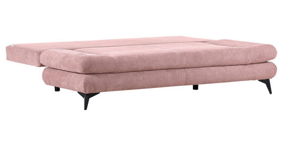 SCHLAFSOFA in Mikrofaser Rosa  - Schwarz/Rosa, Design, Textil/Metall (191/76/86cm) - Carryhome