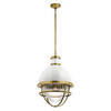 SVJETILJKA VISEĆA       Elstead Tollis  - bijela/boje mjeda, Design, staklo/metal (40.8/75.1cm) - Elstead Lighting