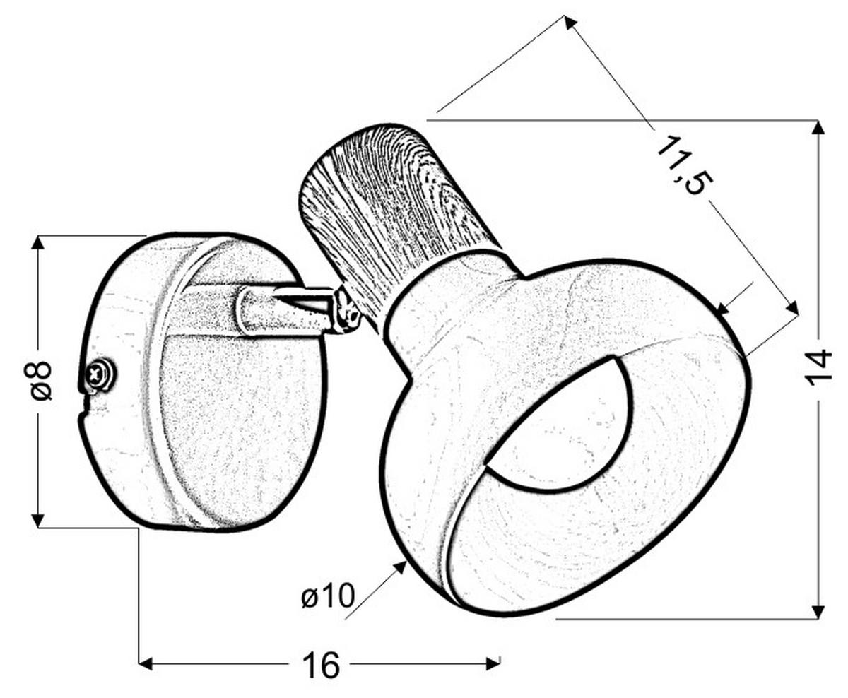 WANDSTRAHLER 16/10/14 cm   - Weiß, Basics, Metall (16/10/14cm)